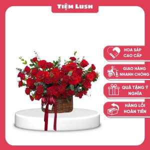 Giỏ Hoa Sáp Lush Bloom