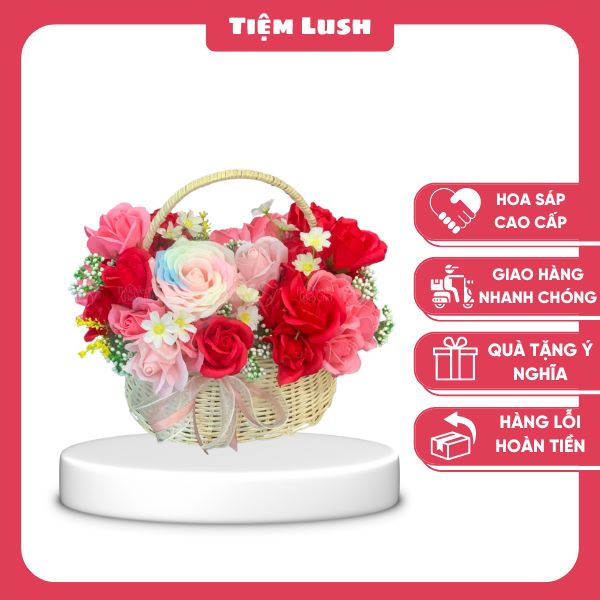 Giỏ Hoa Sáp Lush Harmony