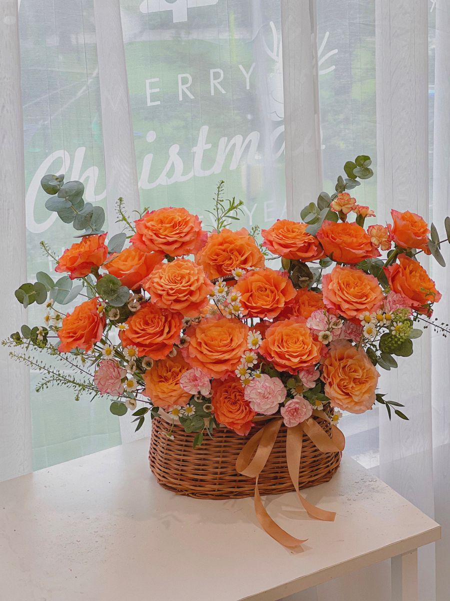 giỏ hoa sáp đẹp