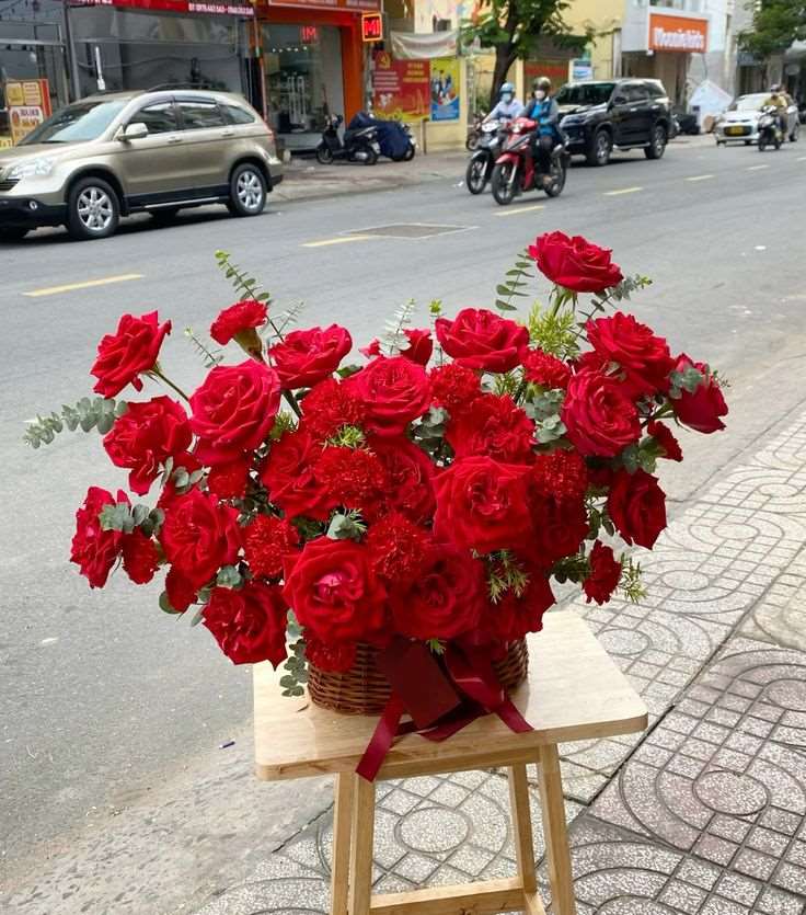 giỏ hoa hồng sáp