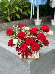 giỏ hoa sáp nhỏ