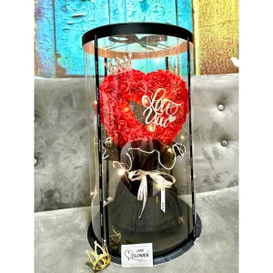 hoa sáp hộp trái tim